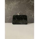 Saban 16x23cm - Siyah Mermer, Cam Kesme Tahtası - Sunumluk - 0 - 99 ml