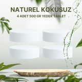 Saban 2 2x500Gr - NATUREL - Kokusuz Nem Alıcı Rutubet Giderici Yedek Tablet Şeffaf Renk