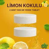 Saban 2X500 Gram - Limon Kokulu, Nem Alıcı Rutubet ve Küf Önleyici Yedek Tablet - Beyaz - 1 Adet