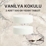 Saban 2x500 Gram - Vanilya Kokulu, Nem Alıcı Rutubet Ve Küf Önleyici Yedek Tablet - Beyaz