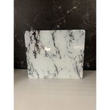 Saban 30x26cm - Beyaz Mermer, Cam Kesme Tahtası - Sunumluk - 0 - 99 ml