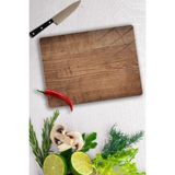 Saban 30x40cm - Koyu Ahşap - Cam Kesme Tahtası - 1 Adet