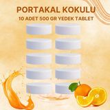 Saban 5 Adet 2X500GR - Portakal - Nem Alıcı Rutubet Giderici Yedek Tablet - Beyaz