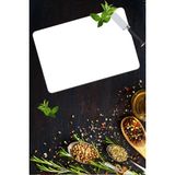 Saban Düz Beyaz 20x30 cm Cam Kesme Tahtası