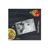 Saban Gri Altın Mermer 20x30 cm Cam Kesme Tahtası