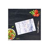 Saban Mavi Mermer Görünümlü 20x30 cm Cam Kesme Tahtası