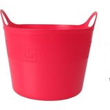 Saban Pembe, Esnek Plastik Kova – 42 Litre, Kurban Kovası, Esneyebilen Oyuncak ve Çamaşır Sepeti - 45 lt