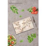 Saban Yapay Güller 30x40 cm Cam Kesme Tahtası