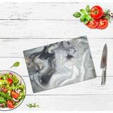 Sabanbaba 20x30cm - Gri Altın Mermer - Cam Kesme Tahtası