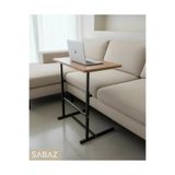 Sabaz Home Yükseklik Ayarlı Laptop Sehpası - C Sehpa - Koltuk Sehpası - Açık Ceviz