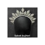 Sabek Bujiteri Crystal Bloom- gelin tacı nişan tacı kına tacı kristal taç ışıltılı taç zarif taç after party taç