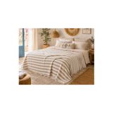 Sabia Daily %100 Pamuk Müslin Pike 4 Kat Çift Kişilik Pike & Yatak Örtüsü 230x250 cm - Çizgili