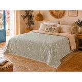 Sabia Daily%100 Pamuk Müslin Pike 4 Kat Çift Kişilik Pike & Yatak Örtüsü 230x250 cm (Yeşil, Jakarlı)