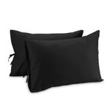 Sabia%100 Pamuk 50X70 cm Bağcıklı Yastık Kılıfı Seti (Siyah)