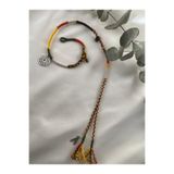 sabiha aksesuar Renkli Rasta Örgü Saç İpi Aksesuarı ,hair Wrap, Choker Kolye, Dolamalı Bileklik