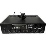Sabio 2 Bölge Amfi ve Trafo Duvar Tipi Hoparlör Paketi (5 Hoparlör ve 2 Bölge Bluetooth USB Trafolu Amfi) - Siyah