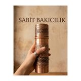 Sabit Bakırcılık BAKIR SU MATARASI PETEK DESENLİ 850 ml