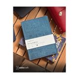 Sablier Craft İstanbul Defter - Metalik Mavi Çizgisiz A5 90g Ivory Kağıt Karton Kapak