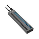 Sabrent HB-PU16 USB 3.9 16 Port USB Hub Çoklayıcı Alüminyum Güç Şalterli ve LED Li Güç Kaynağı
