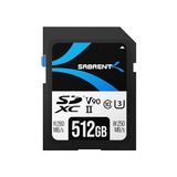 Sabrent Sd Kart 512 GB V90 Uhs-Iı U3 sdxc Kart Sınıf 10, 280 Mb/s Okuma, 250 Mb/s Yazma - 4K 8k Video, Dslr, Drone, Kamera Için Profesyonel Bellek Kartı (SD-TL90-512 Gb)