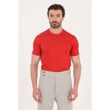 Sabri Özel Bayrak Kırmızısı %100 Pamuk Regular Fit Bisiklet Yaka Basic T-Shirt - 2XL