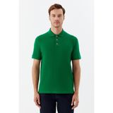 Sabri Özel Erkek Yeşil Normal Kesim Regular Fit %100 Pamuk Pike Düğmeli Polo Yaka Tişört - XL