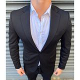 Sabri Zengin Erkek Slim Fit Blazer Ceket - Siyah - 50