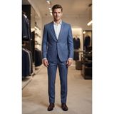 Sabri Zengin Erkek Slim Fit Filafil Kumaş 2 Parça Takım Elbise - İndigo - 50