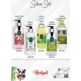 Sabun Paket 500 ML Alaçatı Lavantası Sıvı, Japon Kiraz Çiçeği, Zeytinyağlı, Beyaz Sabun, Çeşme Limonu ve Rosie