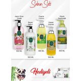Sabun Paketi 500 ML Hawaii Ananas,Çeşme Limonu, Japon Kiraz Çiçeği, Beyaz Sabun, Zeytinyağlı ve Rosie