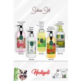 Sabun Paketi Bodrum Mandalinası, Çeşme Limonu, Japon Kiraz Çiçeği, Beyaz Sabun, Zeytinyağlı 500 ML ve Rosie