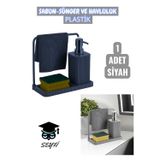 SABUN-SÜNGER VE HAVLULUK PLASTİK 1 ADET SİYAH