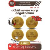 Sabunal Gümüş Sabunu 4 Adet - Saçlar İçin, Hacim, Güç ve Dökülmelere Karşı