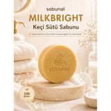Sabunal Mılkbrıght Keçi Sütü Sabunu - Aydınlık, Yumuşak ve Nemli Cilt Görünümü Için Günlük Bakım 100 gr
