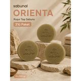 Sabunal ORIENTA Ruşur Taşı Sabunu 3 ADET - Peeling, Pürüzsüz ve Aydınlık Cilt İçin Doğal Günlük Bakım Sabunu