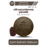 sabunal PINEPUR Çam Katranı Sabunu - Saç Derisi, Yağlı Cilt ve Yoğun Arındırıcı Doğal Katran Bakımı 100 gr