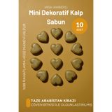 Sabuncu Hacı Mini Kalpli.Dekoratif Es-Sidre Orijinal Sidr Sidir Sabunu Doğal manevi terap Misk amberli 10 adet