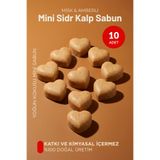 Sabuncu Hacı Mini Kalpli.Dekoratif Es-Sidre Orijinal Sidr Sidir Sabunu manevi terapi extra misk amberli 10 Adet