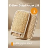 sabuncu hacı sh since 1997 Eldiven Doğal Kabak Lifi, Banyo Kesesi, Çift Taraflı Kullanım, Kadın & Erkek ( 1 Adet)