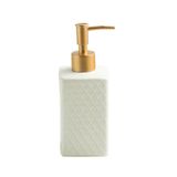 Sabunluk Basit Seramik Losyon Şişesi Mat Metal Pompa Kafası Sabunluk Şampuan Dispenseri Ev Banyo Kare 360ml/12.6oz Banyo Mutfak için Sabunluk