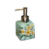 Sabunluk Çin Boyalı Seramik Sabunluk Yaratıcılık Çiçek İllüstrasyon Şampuan Şişesi Ev Banyo Dekorasyon Aksesuarları Banyo Kitch için Sabunluk (D 200ml)