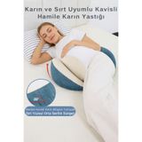 SABY Çok Fonksiyonlu Hamile Yastığı – Katlanabilir,Ayarlanabilir,Sırt ve Bel Destekli Hamile Yastığı