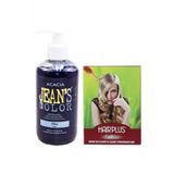 Saç Boyası Mavi 250 Ml Ve Hairplus Saç Açıcı