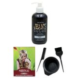 Saç Boyası Mor 250ml, Saç Açıcı ve Fluweel Saç Boya Kabı Seti