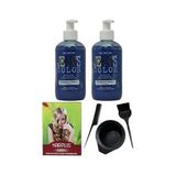 Saç Boyası Turkuaz 250ml 2ad, Saç Açıcı Ve Fluweel Saç Boya Kabı Seti