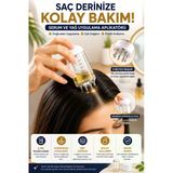 Saç Derisi Masaj Aleti 6 Ml Serum Yağ Uygulama Aplikatörü 5 Bilyeli Ölçekli Bakım Ve Uygulama Aparat