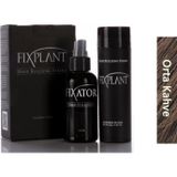 Saç Dolgunlaştırıcı Set Topik 28 Gr. + Sprey | Seyrek Saçlar için Saç Tozu | Fixplant Saç Fiberi - ORTA KAHVE