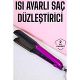 Saç Düzleştirici, Isı Ayarlı, Seramik Kaplama, Döner Kablo, Dayanıklı - Altın - Seçenek 1