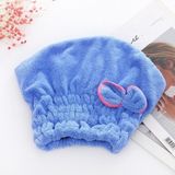 Saç Kurutma Bonesi Kafa Havlusu Duş Bonesi Islak Saç Kurulama Bonesi Mikrofiber Tüm Saçlara Uyumlu - Mavi - 25 cm