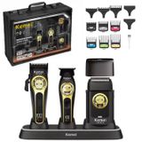 Saç, Sakal Tıraş Makinesi Seti - KM-8572 Pro - 3'ü 1 Arada - Şarjlı | DLC Bıçak • 3000mAh • 5W Motor • 3'ü 1 Arada • Şarj Standı •Taşıma Çantası
